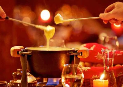 Law of Attraction retreat holidays: Cheese fondue in Gstaad..